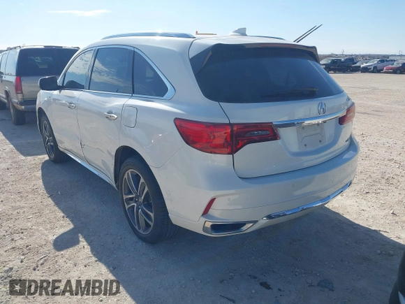 2017 Acura MDX Sport Hybrid w/Advance Pkg with VIN 5FRYD7H72HB001549, listed as a IAAI auction lot 41279343 with 80,135 mi miles. Bid and sale history available at carsss.com. Image 3.