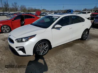 2021 Kia Forte EX with VIN 3KPF54AD0ME374996, listed as a Copart auction lot 49635155 with 102,447 mi miles and Salvage Title. Bid and sale history available at DreamBid. Image 1.