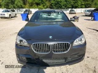 2013 BMW 7 Series 750Li xDrive with VIN WBAYF8C57DD140694, listed as a Copart auction lot 56983435 with 113,444 mi miles and Salvage title. Bid and sale history available at DreamBid. Image 5.