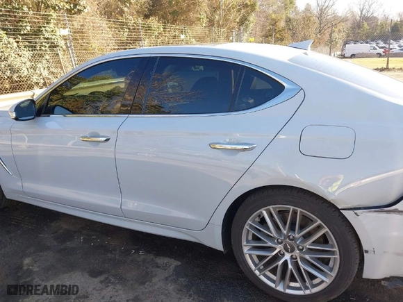 2021 Genesis G70 2.0T with VIN KMTG34LA6MU075190, listed as a IAAI auction lot 41474675 with 72,743 mi miles. Bid and sale history available at carsss.com. Image 14.