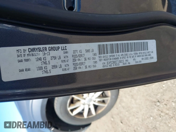 2014 Dodge Journey SXT with VIN 3C4PDCBB2ET156215, listed as a IAAI auction lot 41765840 with 129,737 mi miles and . Bid and sale history available at DreamBid. Image 9.