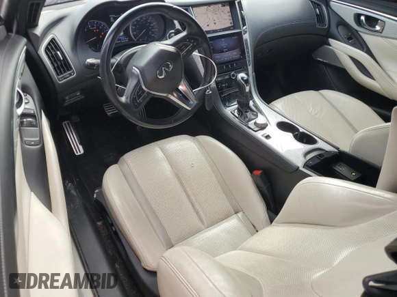 2017 Infiniti Q60 Red Sport 400 with VIN JN1FV7EL6HM701592, listed as a Copart auction lot 81462554 with 63,276 mi miles and Salvage title. Bid and sale history available at DreamBid. Image 8.