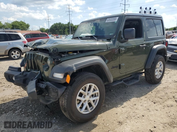 2023 Jeep Wrangler Sport S with VIN 1C4GJXAN7PW634914, listed as a Copart auction lot 63533355 with 39,490 mi miles and Salvage title. Bid and sale history available at DreamBid. Image 1.