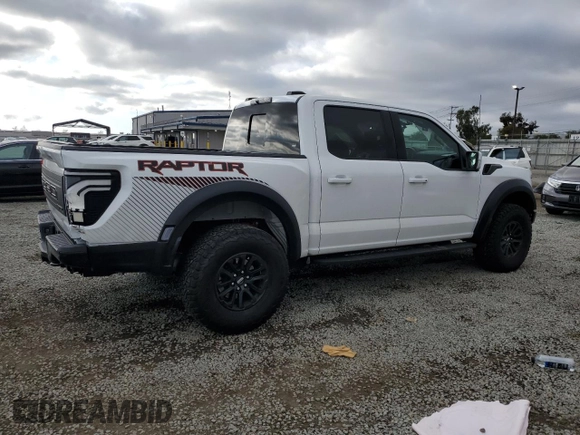 2024 Ford F-150 Raptor with VIN 1FTFW1RG6RFA18561, listed as a Copart auction lot 47472325 with 15,726 mi miles and Salvage Title. Bid and sale history available at DreamBid. Image 3.
