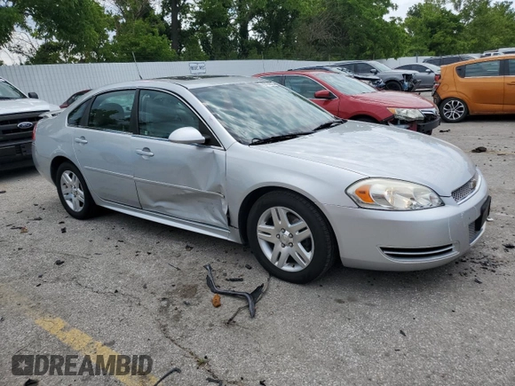 2015 Chevrolet Impala LT with VIN 2G1WB5E3XF1154757, listed as a Copart auction lot 60474895 with 124,712 mi miles and Clean title. Bid and sale history available at DreamBid. Image 4.