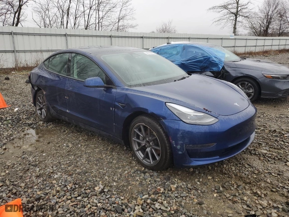 2023 Tesla Model 3 with VIN 5YJ3E1EA2PF498137, listed as a Copart auction lot 46152065 with 27,856 mi miles and Salvage Title. Bid and sale history available at carsss.com. Image 4.