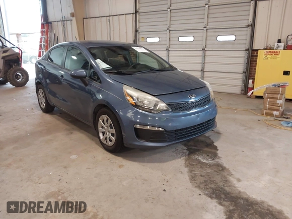 2016 Kia Rio LX with VIN KNADM4A38G6660555, listed as a IAAI auction lot 41754811 with 127,534 mi miles. Bid and sale history available at carsss.com. Image 1.
