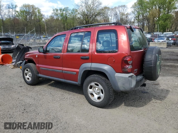 2007 Jeep Liberty Sport with VIN 1J8GL48K37W662433, listed as a Copart auction lot 52974075 with 203,744 mi miles and Salvage Title. Bid and sale history available at carsss.com. Image 2.