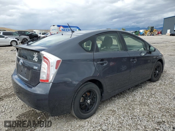 2012 Toyota Prius One with VIN JTDKN3DU7C1599793, listed as a Copart auction lot 57338805 with Not Provided miles and Clean Title. Bid and sale history available at DreamBid. Image 4.