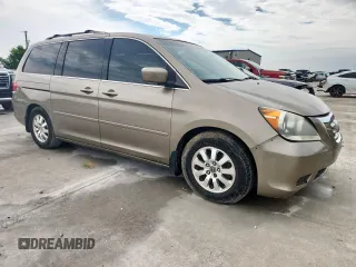 2008 Honda Odyssey EX-L z VIN 5FNRL38718B402236, wystawiony jako Copart lot #59355585 z przebiegiem 131 558 mil mil oraz Czysty tytuł • Clean title. Historia ofert i sprzedaży dostępna na DreamBid. Obrazek 4.