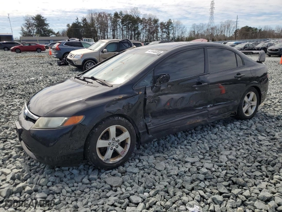 2008 Honda Civic Sdn EX with VIN 2HGFA15838H350792, listed as a Copart auction lot 47448355 with 225,069 mi miles and Salvage Title. Bid and sale history available at carsss.com. Image 1.
