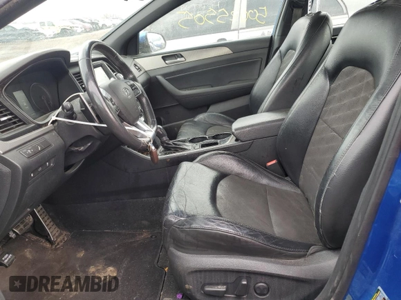 2019 Hyundai Sonata SEL with VIN 5NPE34AF1KH736328, listed as a Copart auction lot 50025505 with 146,539 mi miles and Salvage Title. Bid and sale history available at DreamBid. Image 7.