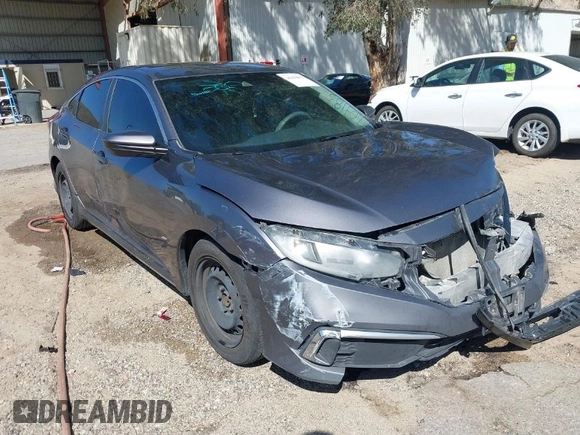 2019 Honda Civic Sedan LX with VIN 19XFC2F67KE204183, listed as a IAAI auction lot 41654678 with 107,306 mi miles. Bid and sale history available at carsss.com. Image 1.