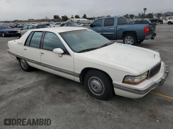 1993 Buick Roadmaster with VIN 1G4BN5377PR412501, listed as a Copart auction lot 55897325 with 76,408 mi miles and Clean Title. Bid and sale history available at DreamBid. Image 4.