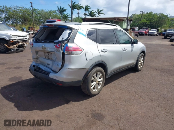 2015 Nissan Rogue SV with VIN 5N1AT2MT1FC857331, listed as a IAAI auction lot 41776854 with 83,142 mi miles and . Bid and sale history available at carsss.com. Image 4.