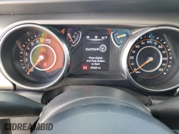 2021 Jeep Wrangler Sport with VIN 1C4GJXAG8MW621800, listed as a Copart auction lot 75312824 with 49,409 mi miles and Non Repairable. Bid and sale history available at DreamBid. Image 9.
