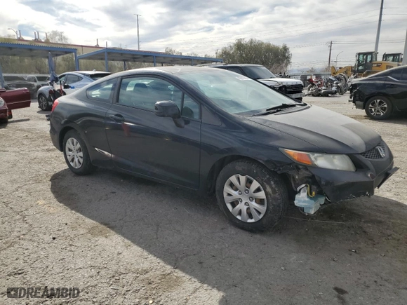 2012 Honda Civic Cpe LX with VIN 2HGFG3A56CH542707, listed as a Copart auction lot 43611665 with 76,377 mi miles and Salvage Title. Bid and sale history available at carsss.com. Image 4.