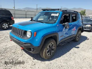 2015 Jeep Renegade Trailhawk z VIN ZACCJBCT9FPB81601, wystawiony jako Copart lot #61752315 z przebiegiem Nie podano mil oraz Szkoda całkowita • Salvage title. Historia ofert i sprzedaży dostępna na DreamBid. Obrazek 1.