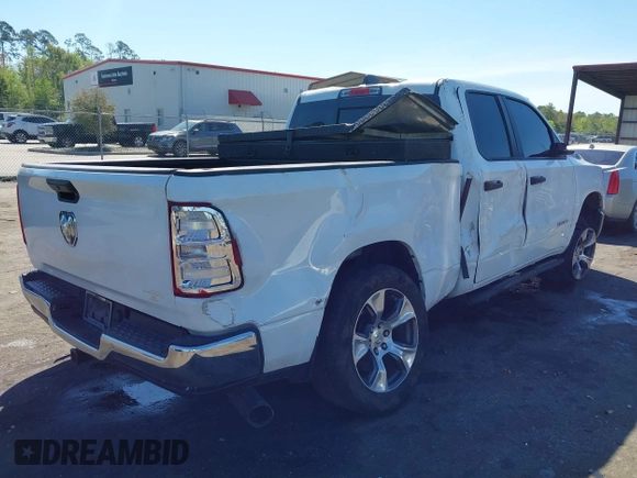 2019 Ram 1500 Tradesman z VIN 1C6RRECT8KN604344, wystawiony jako IAAI lot #41889504 z przebiegiem 123 773 mil mil oraz . Historia ofert i sprzedaży dostępna na DreamBid. Obrazek 4.