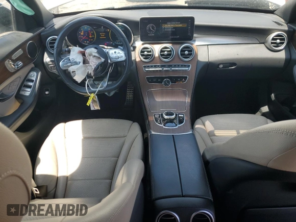 2021 Mercedes-Benz C 300 with VIN W1KWF8DB8MR618693, listed as a Copart auction lot 59123095 with 29,877 mi miles and Salvage title. Bid and sale history available at DreamBid. Image 8.