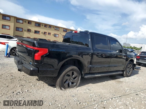 2024 Ford F-150 Lightning Lariat with VIN 1FT6W5L7XRWG09251, listed as a Copart auction lot 59702915 with 6,338 mi miles and Non repairable. Bid and sale history available at DreamBid. Image 3.