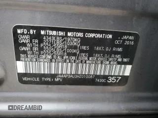 2017 Mitsubishi Outlander ES z VIN JA4AP3AU3HZ010087, wystawiony jako Copart lot #41060854 z przebiegiem 127 327 mil mil oraz Szkoda całkowita • Salvage title. Historia ofert i sprzedaży dostępna na DreamBid. Obrazek 14.