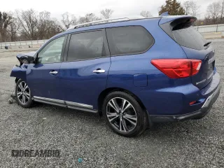 2020 Nissan Pathfinder Platinum with VIN 5N1DR2DM8LC644375, listed as a Copart auction lot 45978545 with 0 mi miles and Salvage Title. Bid and sale history available at carsss.com. Image 2.