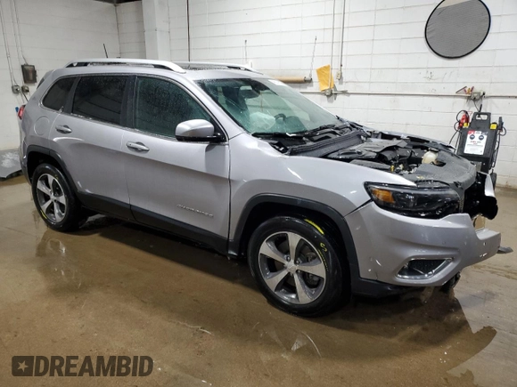 2019 Jeep Cherokee Limited with VIN 1C4PJMDX7KD197416, listed as a Copart auction lot 45141325 with Not provided miles and Salvage title. Bid and sale history available at DreamBid. Image 4.