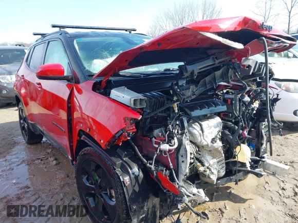 2020 Jeep Compass Latitude with VIN 3C4NJDBB0LT117643, listed as a IAAI auction lot 41758429 with 81,912 mi miles and . Bid and sale history available at DreamBid. Image 1.