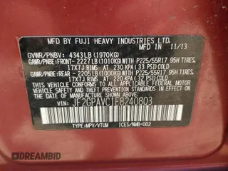 2014 Subaru Crosstrek Premium with VIN JF2GPAVC1E8240803, listed as a Copart auction lot 61283145 with Not provided miles and Salvage title. Bid and sale history available at DreamBid. Image 12.