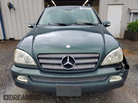 2002 Mercedes-Benz M-Class with VIN 4JGAB54EX2A313793, listed as a Copart auction lot 72600614 with 140,053 mi miles and Salvage Title. Bid and sale history available at carsss.com. Image 5.