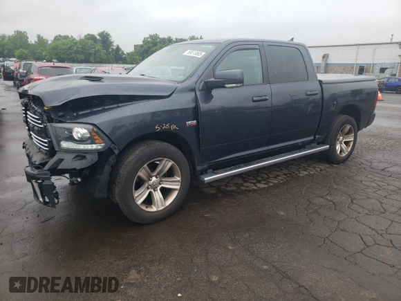 2016 Ram 1500 Sport z VIN 1C6RR7MT9GS151547, wystawiony jako Copart lot #59513865 z przebiegiem 110 763 mil mil oraz Szkoda całkowita • Salvage title. Historia ofert i sprzedaży dostępna na DreamBid. Obrazek 1.