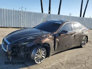 2018 Infiniti Q50 3.0t LUXE with VIN JN1EV7AP7JM359712, listed as a Copart auction lot 48926325 with 81,487 mi miles and Salvage Title. Bid and sale history available at carsss.com. Image 1.