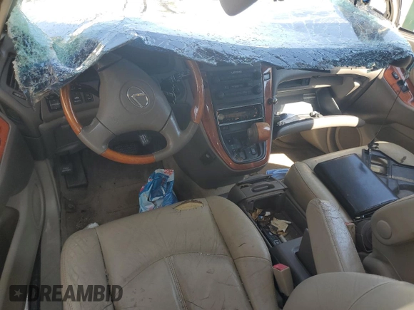 2001 Lexus RX 300 with VIN JTJGF10U910098773, listed as a Copart auction lot 75942804 with 207,210 mi miles and Salvage Title. Bid and sale history available at carsss.com. Image 8.