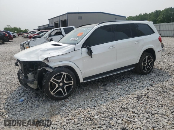 2017 Mercedes-Benz GLS 550 z VIN 4JGDF7DE2HA845531, wystawiony jako Copart lot #59298625 z przebiegiem Nie podano mil oraz Czysty tytuł • Clean title. Historia ofert i sprzedaży dostępna na DreamBid. Obrazek 1.