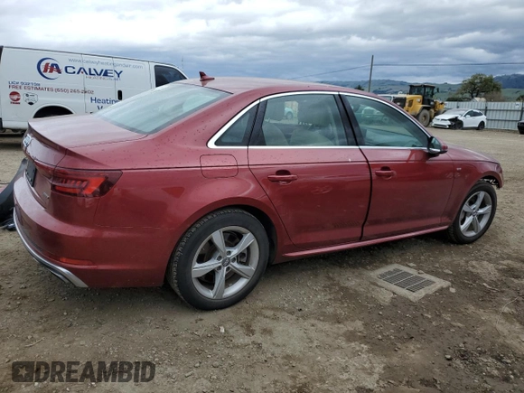2019 Audi A4 Premium with VIN WAUDNAF4XKN018883, listed as a Copart auction lot 48887435 with 34,101 mi miles and Salvage Title. Bid and sale history available at DreamBid. Image 3.