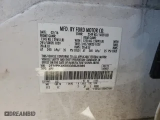 2016 Ford Edge Titanium with VIN 2FMPK4K85GBB26989, listed as a Copart auction lot 45318795 with 177,775 mi miles and Non Repairable. Bid and sale history available at carsss.com. Image 13.