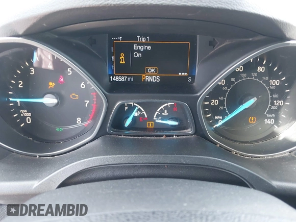 2017 Ford Escape S with VIN 1FMCU0F72HUE87370, listed as a IAAI auction lot 41972867 with 148,587 mi miles. Bid and sale history available at carsss.com. Image 7.