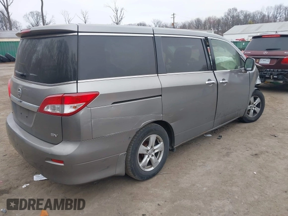 2012 Nissan Quest SL with VIN JN8AE2KP0C9045679, listed as a IAAI auction lot 41802148 with 165,105 mi miles and . Bid and sale history available at carsss.com. Image 4.