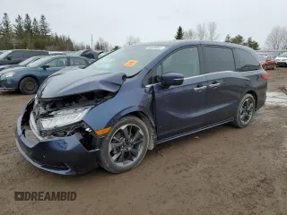2022 Honda Odyssey Touring z VIN 5FNRL6H82NB502819, wystawiony jako Copart lot #50326855 z przebiegiem 75 742 mil mil oraz Szkoda całkowita • Salvage title. Historia ofert i sprzedaży dostępna na DreamBid. Obrazek 1.
