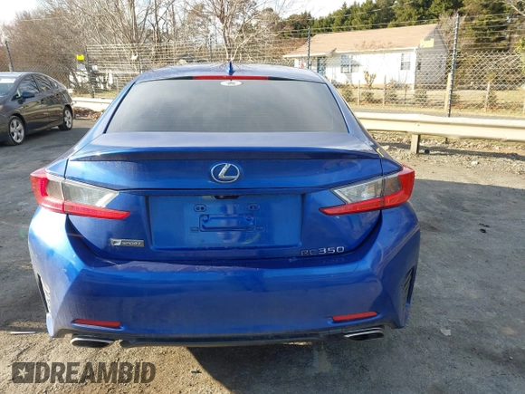 2015 Lexus RC 350 F Sport with VIN JTHHE5BC0F5008649, listed as a IAAI auction lot 41591221 with 119,794 mi miles and . Bid and sale history available at DreamBid. Image 16.