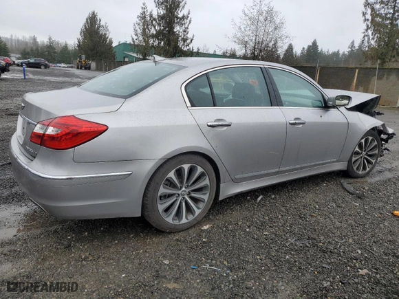 2013 Hyundai Genesis 5.0L R-Spec with VIN KMHGC4DH9DU220373, listed as a Copart auction lot 46939685 with 103,791 mi miles and Salvage Title. Bid and sale history available at carsss.com. Image 3.