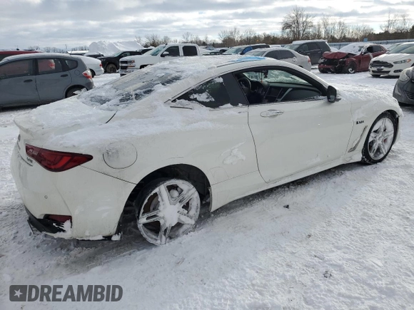 2017 Infiniti Q60 Red Sport 400 with VIN JN1FV7EL7HM701214, listed as a Copart auction lot 43966315 with Not provided miles and Clean title. Bid and sale history available at DreamBid. Image 3.