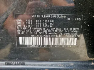 2020 Subaru Impreza с VIN 4S3GTAB68L3724440, выставлен на аукционе Copart как лот 55859975 с пробегом 38 706 миль миль и Списание • Salvage title. История ставок и продаж доступна на DreamBid. Изображение 12.