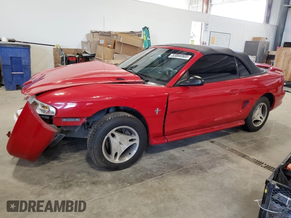 1998 Ford Mustang with VIN 1FAFP4448WF143882, listed as a Copart auction lot 53866905 with 109,835 mi miles and Salvage title. Bid and sale history available at DreamBid. Image 1.