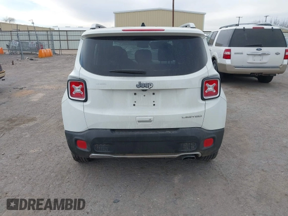 2018 Jeep Renegade Limited с VIN ZACCJADB6JPH99693, выставлен на аукционе IAAI как лот 41206945 с пробегом 52 865 миль миль и . История ставок и продаж доступна на DreamBid. Изображение 16.
