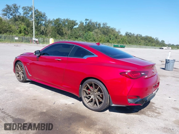2018 Infiniti Q60 RED SPORT 400 with VIN JN1FV7EL4JM630513, listed as a IAAI auction lot 40411948 with 59,373 mi miles. Bid and sale history available at carsss.com. Image 3.