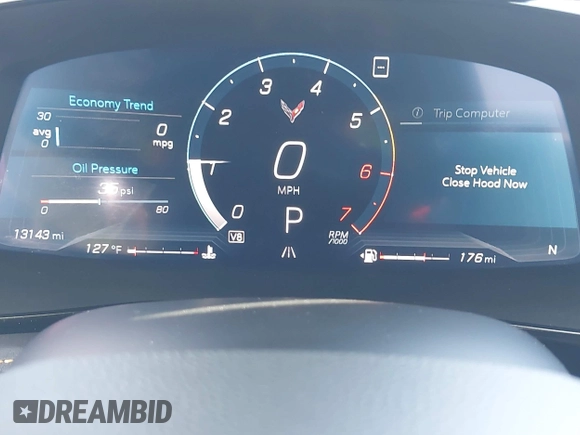 2020 Chevrolet Corvette 2LT with VIN 1G1Y72D43L5111441, listed as a IAAI auction lot 42185374 with 13,143 mi miles and . Bid and sale history available at DreamBid. Image 7.