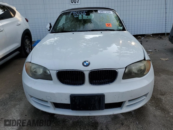 2008 BMW 1 Series 128i with VIN WBAUL73598VE86251, listed as a Copart auction lot 64811234 with Not provided miles and Salvage title. Bid and sale history available at DreamBid. Image 5.