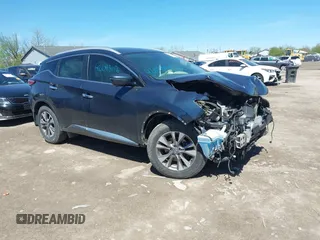 2016 Nissan Murano SL z VIN 5N1AZ2MH2GN106156, wystawiony jako IAAI lot #42093156 z przebiegiem 107 997 mil mil oraz . Historia ofert i sprzedaży dostępna na DreamBid. Obrazek 1.